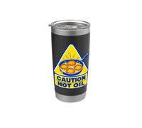 Panneau d'avertissement « Caution Hot Oil Hanukkah Latkes » Gobelet isotherme en acier inoxydable double paroi