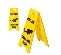 Panneau d'avertissement chat - Panneau de vomissement chat | Panneau d'avertissement pour chats | Panneau d'avertissement fantaisie pour animal de compagnie, jardin, maison, extérieur, meilleur cadeau