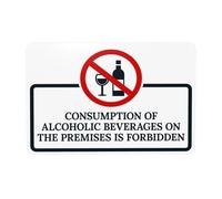 Panneau d'avertissement « Consumption Of Alcoholic Beverages On This premises Is Forbidden », panneaux en métal pour maison, entreprise, rue, mur, sécurité, sécurité, décoration personnalisée, 30,5 x