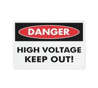 Panneau d'avertissement « Danger High Voltage Keep Out » - 30,5 x 20,3 cm
