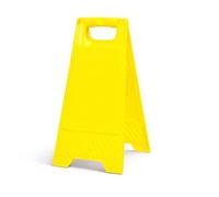 Panneau d'avertissement de sol vierge - Jaune | Panneau d'avertissement de sol en plastique | Panneau de sol imprimable sur deux côtés