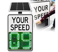 Panneau d'avertissement de vitesse à radar solaire, clignotant, avec étanchéité IP65, LED haute luminosité rouge/vert, surveillance en temps réel,20''×27''-White