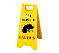 Panneau d'avertissement de vomissement de chat, panneau d'avertissement de chat | Panneau d’avertissement d’avertissement imprimé en 3D Funny Cat | Décoration de bureau fantaisie, signes de