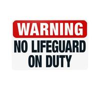 Panneau d'avertissement « District of Columbia No Lifeguard On Duty », conforme au code de sécurité du district de Columbia pour piscine, panneau d'avertissement en métal, utilisation pour la maison
