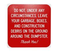 Panneau d'avertissement « Do Not Under Any Circumstances Leave Your Garbage Boxes » - Panneau d'avertissement en métal pour la maison, le travail, le garage, la rue - Décoration personnalisée - 30,5 x