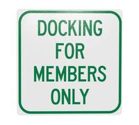 Panneau d'avertissement « Docking For Members Only », panneaux en métal pour la maison, les affaires, l'extérieur, l'intérieur, la route, la cour, le garage, la rue, le mur, la sécurité, la sécurité