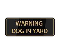 Panneau d'avertissement « Dog In Yard », panneau autocollant pour porte d'entrée ou mur, 25,4 x 7,6 cm, installation rapide et facile, design en acrylique de qualité supérieure pour votre maison