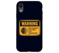 Panneau d'avertissement drôle IA Neuroscience Science Tech Coque pour iPhone XR