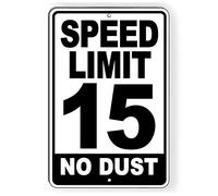 Panneau d'avertissement en aluminium anti-rouille pour une utilisation en intérieur et en extérieur avec inscription « Speed Limit » de 24 km/h