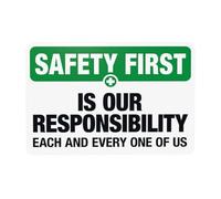 Panneau d'avertissement en métal avec slogan « Is Our Responsibility Each And Every One Of Us » pour la maison, le travail, l'extérieur, l'intérieur, la cour, le garage, la rue, le mur, la sécurité