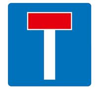 Panneau d'avertissement en métal No Through Road Street 30,5 x 30,5 cm