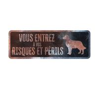 Panneau d'avertissement golden retriever allemand D&D Home Multicolore 40x13x0,3 cm