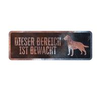 Panneau d'avertissement golden retriever néerlandais D&D Home Multicolore 40x13x0,3 cm