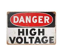 Panneau d'avertissement haute tension pour la route ou l'extérieur - 20,3 x 30,5 cm
