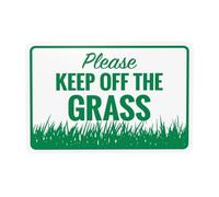 Panneau d'avertissement horizontal « Please Keep Off The Grass », panneaux en métal pour la maison, le travail, l'extérieur, l'intérieur, la route, le garage, la rue, le mur, la sécurité, décoration
