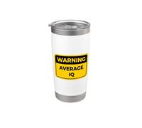 Panneau d'avertissement humoristique moyen IQ Gobelet isotherme en acier inoxydable double paroi