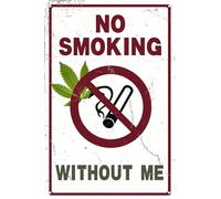 Panneau d'avertissement « Interdiction de fumer » pour entreprise - Utilisation intérieure ou extérieure - Décoration murale amusante - Accessoires de porte de chambre - Cadeau idéal pour cafés, bars,