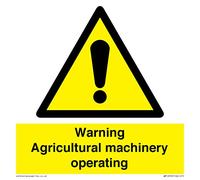 Panneau d'avertissement « Machine agricole d'exploitation » - 150 x 150 mm - S15