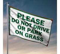 Panneau d'avertissement Man Cave Rules Please Do Not Drive Or Park On Grass - Décoration de dortoir pour filles - 152 x 244 cm