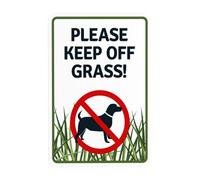 Panneau d'avertissement « No Dogs Please Keep Your Dog Off The Plants Below This Warning », « Keep Dog Off Grass » - Panneau de sécurité en métal pour entreprise, maison, garage, rue - Décoration