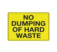 Panneau d'avertissement « No Dumping of Hard Waste » - Panneau de sécurité extérieur 30,5 x 20,3 cm