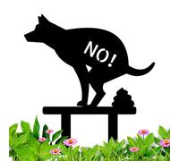 Panneau d'avertissement « No Pooping Dog » pour cour - Piquet d'écurie antirouille et stable, panneau d'avertissement fantaisie pour déjections canines, jardin, pelouse, pelouse, terrasse,