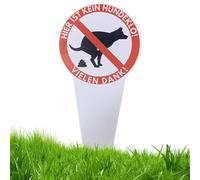 Panneau d'avertissement « No Pooping Dog » pour cours, panneau étanche « No Dog Pooping » - Piquets d'avertissement fantaisie pour la maison, le jardin, l' , les promenades des animaux de