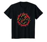 Panneau d'avertissement « No Touching Zone Not Friendly Do Not Touch » T-Shirt, Enfant, Noir, 2 Ans