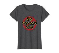 Panneau d'avertissement « No Touching Zone Not Friendly Do Not Touch » T-Shirt, Femme, Chiné Foncé, L