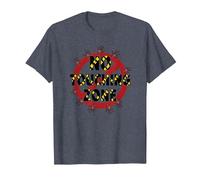 Panneau d'avertissement « No Touching Zone Not Friendly Do Not Touch » T-Shirt, Homme, Bleu Chiné, XL
