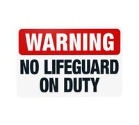 Panneau d'avertissement « Ohio Warning No Lifeguard On Duty », conforme au code de sécurité de l'État de l'Ohio pour piscine, panneau d'avertissement de sécurité, utilisation pour la rue d'affaires