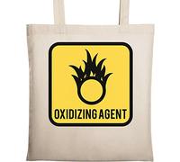 Panneau d'avertissement parodie agent oxydant naturel écologique en coton beige