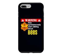Panneau d'avertissement Peut spontanément Commencer à Parler des Abeilles Coque pour iPhone 7 Plus/8 Plus