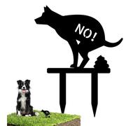 Panneau d'avertissement pour chien « No Pooping Dog » - Panneau d'avertissement amusant et étanche - Pour jardin, pelouse, terrasse, patio, espaces de vie extérieurs, chemin de promenade voisin