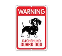 Panneau d'avertissement pour chien teckel 20,3 x 30,5 cm