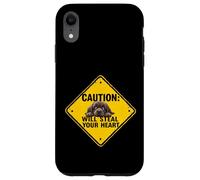 Panneau d'avertissement pour chien Terre-Neuve Cadeau amusant Chiot Newfie Coque pour iPhone XR
