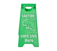 Panneau d'avertissement pour vomi de chat et brillant | Signes de chat amusants et originaux pour maison, jardin, terrasse, balcon et amoureux