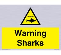 Panneau d'avertissement requins - 200 x 150 mm - A5L