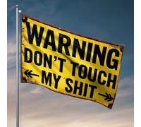 Panneau d'avertissement rustique pour dortoir avec inscription « Don'T Touch My Stuff » pour les gars (30 x 45 cm)