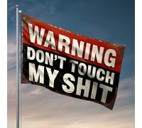 Panneau d'avertissement rustique Things For Boys Room : Don'T Touch My Stuff Drapeau Décorations pour caravanes de voyage Dortoir cool R (60 x 90 cm)