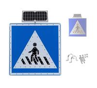 Panneau d'avertissement solaire LED clignotant pour passage de piétons à haute luminosité, étanche IP65, installation facile pour route, zone scolaire