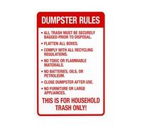 Panneau d'avertissement « This Is For Household Trash Only », panneaux en métal pour entreprise, maison, extérieur, intérieur, route, cour, garage, mur de rue, décoration personnalisée 20,3 x 30,5 cm