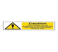 Panneau d'avertissement Vsafety - Paysage - 300 mm x 100 mm - Vinyle autocollant