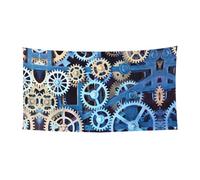 Panneau de bannière avec engrenages d'horloge, convient pour les fêtes d'Halloween, décoration à suspendre pour une utilisation en intérieur et en extérieur