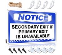 Panneau de bar extérieur avec inscription « Secondary Exit If Primary Exit Is Unavailable » - Panneau en métal sarcastique amusant pour la maison (30 x 40 cm)