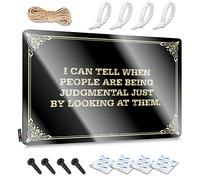 Panneau de bar pour décoration d'intérieur avec inscription « I Can Tell When People Are Being Judgmental Just By Looking At Them. » - Décoration en métal pour la maison (30 x 40 cm)
