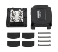 Panneau de barre omnibus marine 400 A avec bornes M10 pour camping-car, bateaux et camions 12 V-48 V CC, bloc de distribution de bornes de batterie compatible avec 304 inoxydable S (noir)