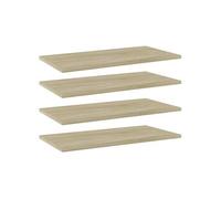 vidaXL Panneaux de bibliothèque 4 pièces Chêne Sonoma 60x30x1,5 cm Aggloméré