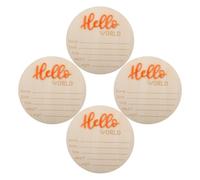 Panneau de Bienvenue Bébé Rond Annonce Naissance, en Bois | Décor Mural Simple et Élégant, Souvenir Solide pour Chambre, Photo, Baptême, Présent de Naissance