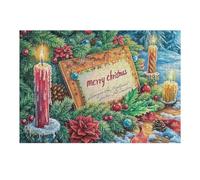 Panneau de Bienvenue de Noël 300 Pièces Puzzle Créatif en Carton Rigide sans Déformation Difficulté Moyenne Activité Manuelle Loisir Créatif Cadeau Créatif Anniversaire 300 PCS